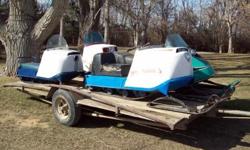 There are 3 1960's era Polaris snowmobiles and 1 1971 Skiroule. They have been sheded and not run for years. Asking $1,000 or best offer.