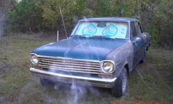 1963 CHEVY II, IN RUNNING CONDITION
JUST NEEDS A LITTLE WORK
HAS 4 LIKE NEW TIRES, CUSTOM WHEELS
GOOD CROME
HAVE DONE SOME BODY WORK
PLEASE CALL FOR MORE INFORMATION: 434-661-8185 OR 434-661-8186