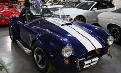 *UNDER CONTRACT*
Passing Lane Motors, LLC, St. Louis's Premier Classic Car Dealer, is pleased to offer this AC Cobra Replica for sale!
Highlights Include:
5.0L Engine - Ford Motorsports Crate Engine
5 Speed Manual Transmission
Ford 8 Inch Rear End
Front