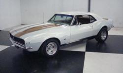 Stk#083 1967 Chevy Camaro RS Exterior: Pearl White with Gold stripes BC/CC Front and rear bumpers are new. Door handles are also new. All stainless looks great Antenna and all the glass are in good shape. Newer weather stripping and felt. New Centerline