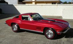 Beautiful 1967 Chevrolet Corvette Sport Coupe since 1974. It has &nbsp;400HP 427-ci V8 mated to the Original numbers matching M20 4 speed transmission, wearing the original color Malboro Maroon, &nbsp;Tri-Power carburetors, Power Brakes, Telescopic