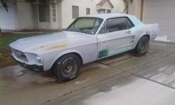1967 Ford Mustang-$5,000 (No Trades or low ballers, not interested)
Lost interest in restoration project (All trim including interier pieces is boxed in garage)
Rebuilt automatic trans, Stock 289 Car was running and driving fine before start of