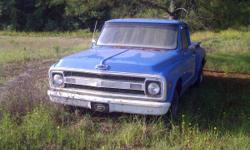 1969 CHEVY C-10 / 3-SPEED AUTOMATIC 250 STRAIGHT 6; HAS STEP-SIDE BED; IN GOOD CONDITION BUT NEEDS A LITTLE TLC; DOWN SIDE IS, THERE IS NO TITLE