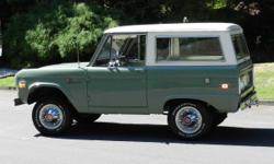 1970 FORD BRONCO
4X4&nbsp;
302 V8&nbsp;
UNCUT
ALL NUMBERS MATCHING
THIS BRONCO WAS BOUGHT IN VANCOUVER WA BACK IN 1970 AND NEVER LEFT THE STATE OF WASHINGTON
100% NO RUST WHAT SO EVER
UNMOLESTED&nbsp;
MOTOR AND TRASNMISSION AND REAR END IS ORIGINAL TO