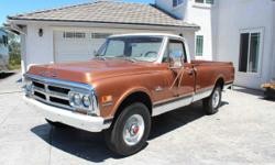 Here is an exceptional clean &nbsp;original 4 x 4
1970 GMC K 20 Custom cab 350 engine and 350 auto trans The engine has a new Edelbrock carb, HEI electronic ignition. I do not know the history of the engine looks to of had a valve job and cam replaced.