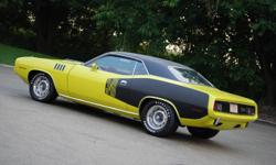 1971 Cuda
340 Billboard N96 Shaker 4-speed Car
Built 360
Lemon Twist Yellow on Black
Black Interior
Awesome Driver, Great shape.
Call 815-462-0090
or for more pictures goto www.rt66motorsports.com
Also for sale is:
1964 Impala SS 2 door hard top (Red)
