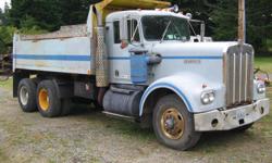 1972 Kenworth T/A dump truck. Model W-923, S/N: 125010, NTC 350 Cummins engine, 5 & 4 transmission, 11K front axle, 38K rear axle, 10:00 X 20 tires.
&nbsp;
For more information please visit our website at&nbsp;&nbsp;
