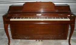 Piano is in great shape; all keys, pedals & strings work proberly. The instrument is (slghtly out of
tune, but surpriaingly close).&nbsp;The piano has been inside (climate & humidity control), not played since 1996.
Call or e-mail me and check it out. I