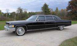 1976 Cadillac Fleetwood that has only 30,000 Actual Miles, Triple black with factory padded soft top, Excellent and in Near New Condition. This is a Number 2 Car. Must See To Appreciate This One. If you would like more information call John at -- or if