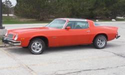 Make: &nbsp;Chevrolet
Model: &nbsp;Camaro
Year: &nbsp;1976
Body Style: &nbsp;Coupe
Exterior Color: Orange
Interior Color: White
Doors: Two Door
Vehicle Condition: Very Good
&nbsp;
Price: $6,750
Mileage:91,000 mi
Fuel: Gasoline
Engine: 8 Cylinder