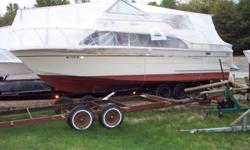 SLEEPS 6, STAND UP HEAD AND SHOWER, FLY-BRIDGE, HAS ONE NEW ENGINE ON PORT SIDE, ENGINES NEED CARBURETORS AND ONE DISTRIBUTOR, BOAT SHOULD HAVE PROPELLERS SERVICED. BOAT NEEDS A GOOD CLEANING.
Layaway plan available with 0% interest and free storage.