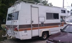 1977 21 foot Jamboree Motor Home. Built on Dodge B300 Chasis with 360ci engine. Auto transmition. Newer Onan 4KV Generator with approx. 100hrs.. All original appliances with paperwork. Everything works...New&nbsp;plumbing..New walls and cabinets. Ready