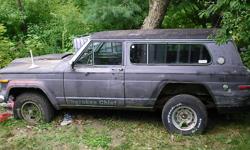 1977 Jeep Cherokee Chief 2 Door Needs work but does run and drive Excellent restoration project.(Needs battery charged and tire needs air as of now)I believe it has a 364 wheel barrel duel exhaust engine .Alot of money invested in this truck and rebuilt