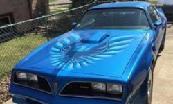 Please email your questions: &nbsp;iSellSteel4Food@aol.com
1978 &nbsp;Pontiac Trans Am, Blue, 6.6 Engine
New battery. &nbsp;
