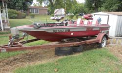 Hello, I have for sale a 1979 Charger 16' bass boat. Has a strong 1985 Evinrude 90 HP. motor, 1994 Minnkota trolling motor, and a 1979
Ozark trailer. Boat is in good condition, just needs cleaned up a little. Asking $2000 OBO.
