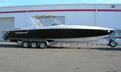 1984, 34' WELLCRAFT SCARAB 111 w/Aluminum Tri-Axle Trailer Included!
TWIN GAS 454CI 330HP MerCruiser Sterndrives - Asking Price: $29,900
You do not want to miss out on this beautiful 1984 Wellcraft Scarab 111. She has been well maintained and cared for