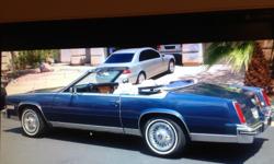 FIRST TIME OFFERED
&nbsp;
84 Eldorado Biarritz Convertible- This car has 59,000 original Miles.
&nbsp;
MINT CONDITION - Always Garaged and BABIED. &nbsp;
&nbsp;
Power everything - Loaded with BLUE on White Pillow Top Seats.&nbsp;
&nbsp;
Runs Perfect -