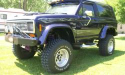 Custom 1985 Bronco II with 1975 Bronco running gear, everything custom built and all redone, ready to go.
Great Sand toy for Silver Lake,MI. Has 302 HO bored .030 over, dana 44 front axle, ford 9" rear end, crome moly axles, 411 gears,with differential