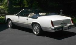 Nicley apointed 1985 Caddy Convertible. Car has only 4700 miles and is great shape. No rust ever and leather seats show no cracking. This triple white convertible has the rare blue trim option. Everything works as should. Drive or show car. Needs nothing