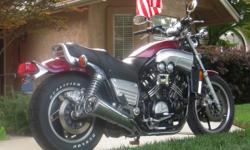 1985 Yamaha Vmax is the first model year and was reported as the most powerful production motercycle ever built and the fastest production anything ever built. This is a beautiful bike with less than 16,000 miles. It is all original with the exception of