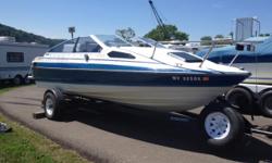 This is an 18? 1988 Bayliner Capri Cuddy Cabin 1501 ? comes complete with trailer and both have clean titles. Camper top included as well.
&nbsp;
Replaced the engine ? &nbsp;BRAND NEW ENGINE. 120 horse I/O OMC. Less that 25 hours
New head
Carburetor has