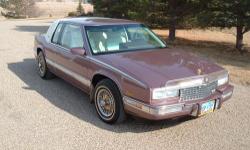 1988 Cadillac Eldorado Biarritz 2 door with 59,970 miles. 2nd owner car. Never seen winter driving and been parked in heated garage all of its life, Never smoked in. Everything works. Has the 4.5 liter engine with the 4 speed automatic. This Cadillac is