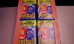 THIS IS A MINT NEVER OPENEND 1988 TOPPS FOOTBALL CARD WAX BOX. CONTAINS 36 PRISTINE WAX PACKS, EACH HAVING 15 CARDS PER PACK. IN MINT CONDITION. HAS TESTAVERDE, JACKSON, MORE ROOKIES AND HALL OF FAME PLAYERS. BOX IN MINT CONDITION.
PICK UP ONLY. CASH