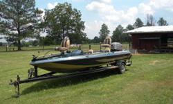 1989 procraft 1780v 1994 mercury 150 black max. just a good old fishing boat. nothing special here. 43lbs foot controled trolling motor., two live wells. all service rocords in hand. boat runs, needs a batteryand trim motor (can get part if needed.)