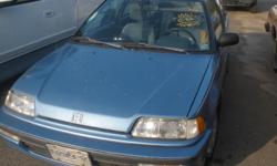 1991 Honda civic with 166,000 miles, light color blue working good nice car for more information please give us a call at (727)535-5522 or if need more pictures e-mail at
rosautosale@yahoo.com