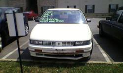 It's a white 1991, 4 door, oldsmobile cutlass supreme. 3.1 engine. It runs good, only few minor things needs to be fixed on it like, front bumper, there is red paint on it. The front passenger window, the window motor is dead, and a bar for the left rear