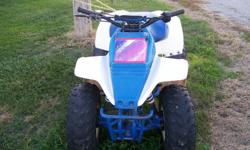Nice ATV just grew out of it. Has had Carborator rebuilt and new chain and Sprockets. Has throttle adjuster to make it go as fast or as slow as you want. Runs good. Call for more details.