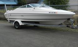 Just in time for boating season has a new remanufactured 4.3l engine with only 10 hours. That comes with a warranty from Jasper.
Has new exhaust manifolds and heat exchangers, tune up parts.&nbsp;
Has a hummingbird model 581 Gps, fish finder.
Mercruiser