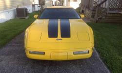 Make: &nbsp;Chevrolet
Model: &nbsp;Corvette
Year: &nbsp;1993
Body Style: &nbsp;Sports Cars
Exterior Color: Two-Tone
Interior Color: Black
Doors: Two Door
&nbsp;
Price: $7,000
Mileage:83,500 mi
Fuel: Gasoline
Engine: 8 Cylinder Gasoline
Transmission: 6