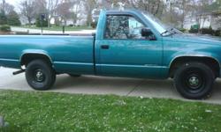 This is a 1994 chevy 1500 2wd v6(good on gas), has 187,000 miles on, but runs very strong. In immaculate condition and very clean. Only has one rust spot on passenger side fender, and a dent in bumper, but other than those minor things and normal little