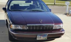 1994 Chevy Caprice LS....5.7 LT 1 V8. 260 HP
Similiar to a Impla SS Suspension.&nbsp;&nbsp;&nbsp; Burgundy/Gray Leather.&nbsp;&nbsp;&nbsp;&nbsp; Loaded with Power everything....VERY NICE CONDITION!!&nbsp;&nbsp; HARD TO FIND ONE WITH THESE MILES AND