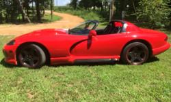 1994 dodge viper with 44,445&nbsp; miles on it and good condition. It has v10 with 6 speed manual trans this is a A/C car it has soft top and the slider windows tires are in great condition wheels have been powder coated also has aftermarket stereo system