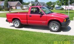 I have a nice little Chevy S10, 2.2 litre 4 cyl.&nbsp; Clean, excellant tires.&nbsp; It has A/C but seems to be low on freon right now I just haven't had time to take get it to the shop.&nbsp; It just turned over 102k miles but it runs smoothly and has