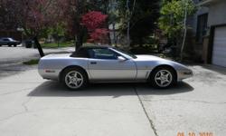 1996 CORVETTE CONVERTIBLE COLLECTORS EDITION, 350 V-8 ENGINE, AUTOMATIC TRANSMISSION, LEATHER POWER SEATS, POWER LUMBAR SUPPORT, POWER LOCKS, TILT STEERING WHEEL, AM/FM CD PLAYER, CRUISE CONTROL, AIR CONDITIONING, ALLOY WHEELS WITH BRAND NEW GOODYEAR