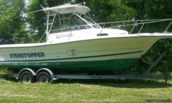 1997 Bayliner trophy 30' twin 150 mercs..trailer has disc brakes and. detachable tongue. just needs light cosmetic maintenance