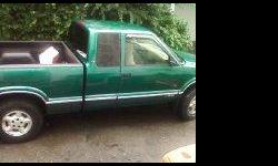 1997 Chevy S10 LS truck, 4-wheel drive.
Back seat windows tinted
Tires in excellent condition
Automatic drive
CD stereo (with remote control)
power windows & locks
Side fold down seat in back
"Kellybluebook" value is $3984.00 (for fair condition) i'm