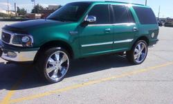 Hi i have a 97 ford expedition for sale with extra pair of tires with 24inch chrome rims Velocitys. I had the 24s since brand new. Never driven in the snow , never salted. I CURRENTLY HAVE THE 17INCH STOCK RIMS ON THE THE TRUCK WITH 285/70R17 SNOW TIRES,