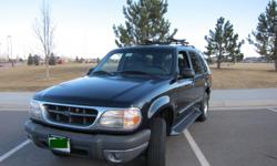 1999 black ford explorer xlt 123,000mi 4 door 5.0L 8cyl awd automatic.
2nd owner, Oil & filter every 3k, new battery, upper & lower ball
joints, good tires, new plugs & wires, runs great, nice interior, looks
good but paint is cracking in places.
Air