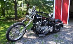 SPRINGER-BOBBER
EVERYTHING CUSTOM--ONE OF A KIND
STOCK ENGINE 1600CC
MUST SEE IN PERSON!!
330-889-3234 AFTER 5PM