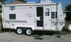 2002-- 19? GULFSTREAM TRAVEL TRAILER ? MODEL ?CONQUEST? LITE SERIES EASY TO PULL BECAUSE OF THE LIGHT WEIGHT( THE LIGHT WEIGHT OF TRAILER ALLOWS YOU TO GET BETTOR GAS MILEAGE?TRAILER WAS ALWAYS GARAGE KEPT-- TRAILER IS EQUIPPED WITH NEW STOVE/OVEN NEVER
