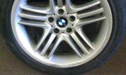 These are staggered 19" rims for a bmw. Theyre in almost new condition and would cost well over $5000 if you went to bmw. We have alot of other factory oem rims and tires. So call if you need anything. We also stock and sell tires, amplifiers, radios,