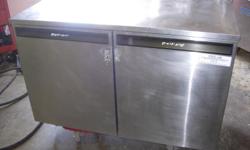 NICE UNDERCOUNTER 2-DOOR REFRIGERATOR. CLEAN AND READY TO GO.
