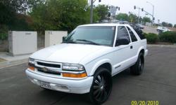 2000 Chevrolet Blazer LS 2WD 2 Doors,110K 6-Cyl 4.3 Liter Automatic ,power steering,power windows,power door locks,power mirrors,in dash tv/cd player/12inc woofers,cruise control,tilt wheel,24 inc wheels,gray cloth int,super clean inside and out must see