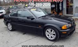 2000 BMW 323Ci
Mileage: 153,000
Color: Black
Trans: Automatic
Engine: 2.5 Liter Inline 6cyl
www.prowellswholesaleauto.com
On-Site Service Department! Guaranteed Financing!
Hablamos Espanol!
&nbsp;
&nbsp;
&nbsp;