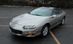 Hello, I have a 2000 Chevrolet Camaro V6 automatic trans. tan (pewter) with tinted windows and T-tops for sale for $4500 obo. I am the second owner of the car, I bought it from an older man that took good care of it. The car has not been raced or beat on.