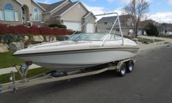 MerCruiser 7.4L 454 MPI 310HP, MerCruiser Bravo 3 out drive, Bimini top, Storage cover, Bridge enclosure, Depth sounder, Stereo AM/FM CD w/4 speakers, Batteries duel w/switch, Duel prop, Wakeboard tower w/rack, Will sale at this price this fall but price